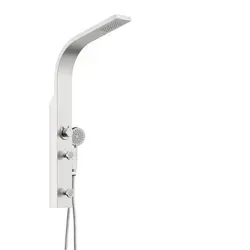 SCHÜTTE Sansibar 60085 - Edelstahl Duschpaneel ohne Armatur, mit Regendusche und Massagedüsen für ein entspannendes Wellness-Erlebnis