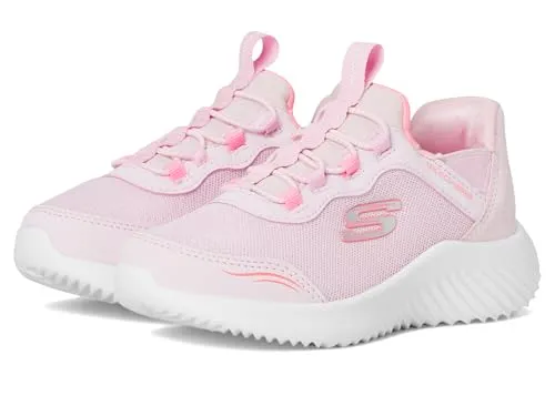 SKECHERS BOUNDER - SIMPLE CUT SLIP-INS Rosa - Sneaker mit bequemem Slip-On Design für einfaches An- und Ausziehen und optimalen Tragekomfort.