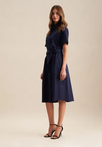 Seidensticker Damen Kleid Regular mit 1/2 Hemdblusenkragen - Elegantes Damenkleid mit Regular Fit, 1/2 Ärmeln und hochwertigem Materialmix aus 97% Baumwolle und 3% Elastan für optimalen Tragekomfort.