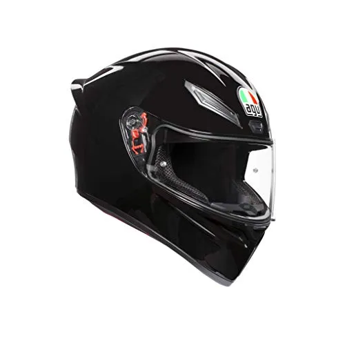 Agv K1 Solid Integralhelm in glänzendem Schwarz von AGV