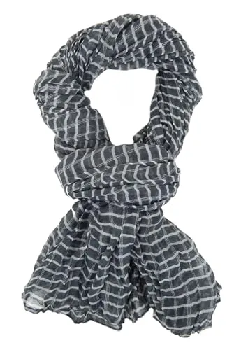 Ella Jonte leichter Schal Herrenschal Rot Blau Schwarz oder Grau Weiss gestreift