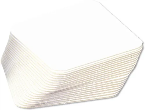 Ursus 6590000 - Bierfilze eckig, blanko weiß, 25 Stück