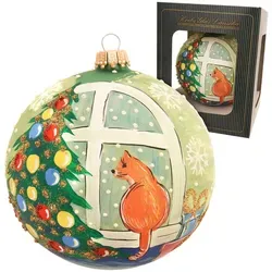 Krebs Glas Lauscha Christbaumkugel – Mehrfarbig, 10x10x10 cm - Elegante Weihnachtskugel aus hochwertigem Glas, die jedem Baum Glanz verleiht. Zeitlose Designs und perfekte Verarbeitung sorgen für festliche Akzente und langanhaltende Freude. Ideal für eine stilvolle Weihnachtsdekoration.