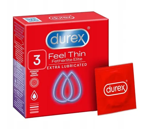 Durex prezerwatywy Fetherlite Elite 3 szt ultracienkie Durex 5010232967823