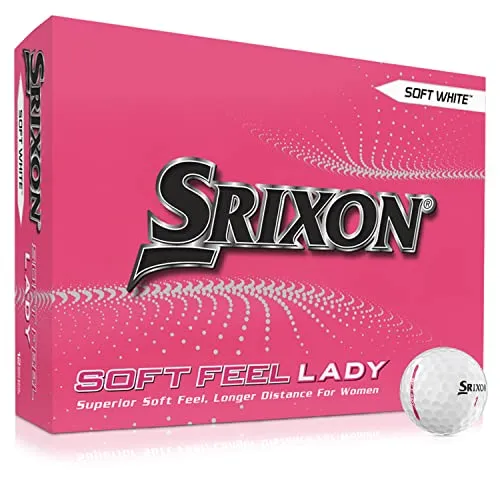 Srixon Unisex-Adult Soft Feel LADY8 geringer Kompression-Dutzend Golfbälle für Damen-Golfgeschenke und Golfzubehör, Weiß, Uniq Size