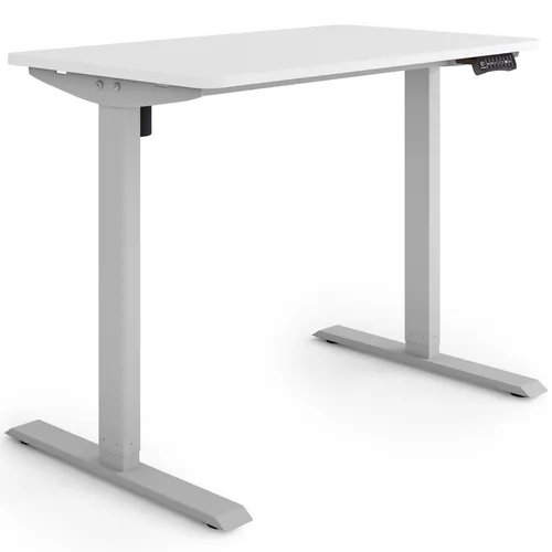 ESMART Germany ETX-121GW Ergonomischer Steh-Sitz-Schreibtisch - Schreibtisch elektrisch höhenverstellbar von 73,5 bis 123,5 cm, mit 3x Memory und Aktivitätserinnerung für mehr Gesundheit und Ergonomie am Arbeitsplatz.