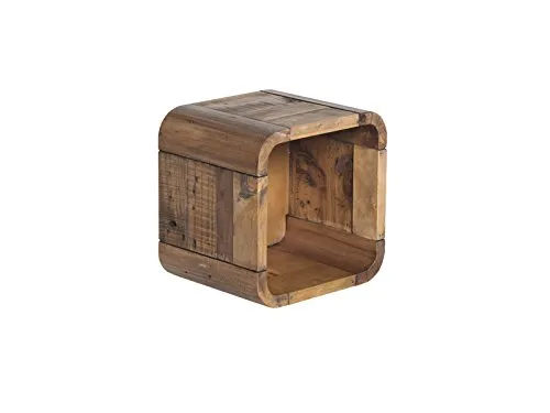 Woodkings® Badregal Dingle - Rustikales Wandregal aus Pinie - Badezimmerablage aus recyceltem Pinienholz, 30x30 cm, ideal für die Aufbewahrung von Badutensilien und Dekoration, lackierte Oberfläche für zusätzlichen Schutz.