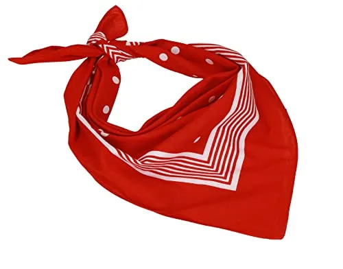 Betz Nickituch XXL Hexentuch Größe 70 x 70 cm Punkte Bandana Kopftuch Halstuch 100% Baumwolle Farbe: rot