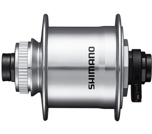 Shimano Nabendynamo DH-UR705 – 6V/3.0W, 100 mm, silber - Hochwertiger Nabendynamo für Fahrräder, ideal für effiziente Stromversorgung unterwegs. Robuste Bauweise für zuverlässigen Einsatz mit Scheibenbremse.