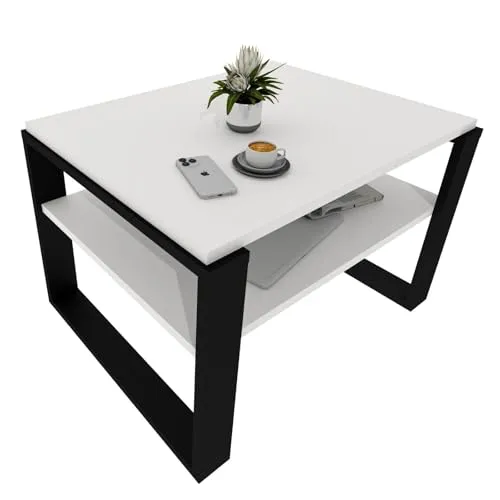 CraftPAK Kaja 63 Couchtisch - Beistelltische fürs Wohnzimmer, stabiler und moderner Tisch aus hochwertigem Holzwerkstoff mit kratzresistenter Oberfläche für eine langlebige Nutzung.