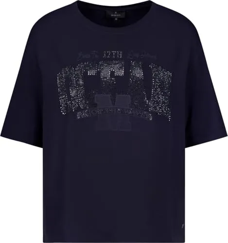 Monari Shirtbluse T-Shirt mit Schmuckdetails - Elegantes T-Shirt aus fließender Viskose und Modal, ideal für jeden Anlass. Die Schmuckdetails verleihen dem Shirt eine besondere Note und machen es zum Blickfang.