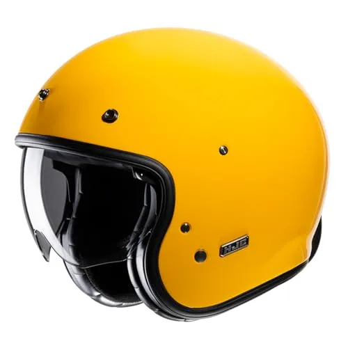 HJC V31 Solid Retro Jethelm in Gelb, Größe L für Männer in gelb von HJC Helmets