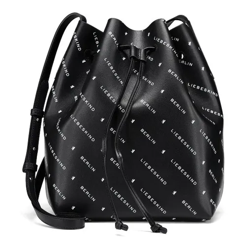 Liebeskind Monogram Beuteltasche Leder 40 cm schwarz - Elegante Handtasche aus hochwertigem Leder, mit stilvollem Monogramm-Design und viel Stauraum für den täglichen Bedarf.