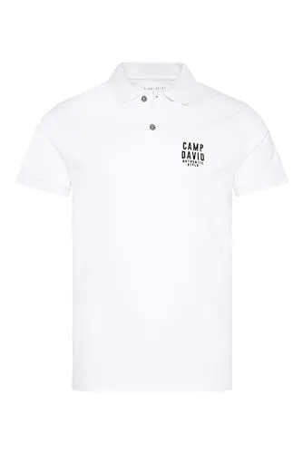 Camp David Herren Basic Pikee-Polo Opticwhite L von CAMP DAVID