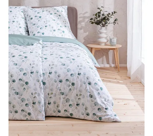 MTOnlinehandel Kinderbettwäsche 135x200 - Blätter_155x220 - Bettwäsche-Set für Kinder mit liebevollen Motiven, aus 100% Baumwolle in Mako-Satin, sorgt für Komfort und eine beruhigende Atmosphäre im Kinderzimmer.