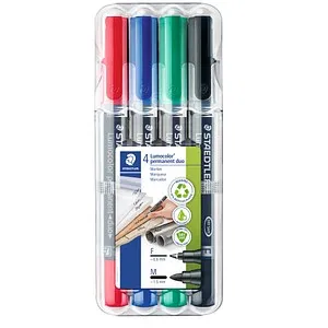 STAEDTLER Lumocolor duo Permanentmarker in schwarz von STAEDTLER