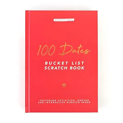 GR Gift Republic ‎GR830001 Bucket List Rubbelbuch - Tagebuch mit 100 Rubbel Date Ideen für Paare, ideal für unvergessliche Erlebnisse und romantische Abenteuer.