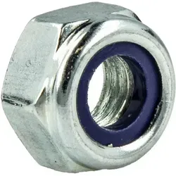 Tecuro - Sechskantmuttern, Selbstsichernd M10 - 100 Stück Din 985, Stahl Verzinkt