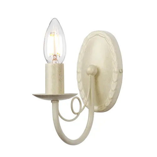 Elstead Minster Wandleuchte E14 - Elegante Elfenbein- und Gold-Optik - Lampen - Stilvolle Wandleuchte, handgefertigt in UK, ideal für eine gemütliche Atmosphäre in Ihrem Zuhause.