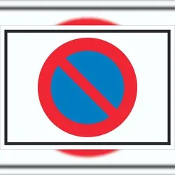 Produktbild Eingeschränktes Haltverbot Symbol Schild A0 Rückseite selbstklebend