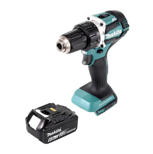 Makita DDF 484 G1 Akku Bohrschrauber - 18 V 54 Nm mit 6,0 Ah Akku - Akkuschrauber mit leistungsstarkem Brushless-Motor für maximale Effizienz und lange Lebensdauer, ideal für anspruchsvolle Projekte.