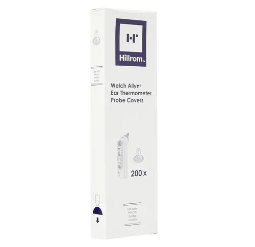 Braun Hillrom Thermoscan Schutzkappen, 200-St. - Fieberthermometer Zubehör für hygienische Temperaturmessung, Einweg-Schutzkappen für präzise und sichere Anwendungen ohne Kreuzkontamination.
