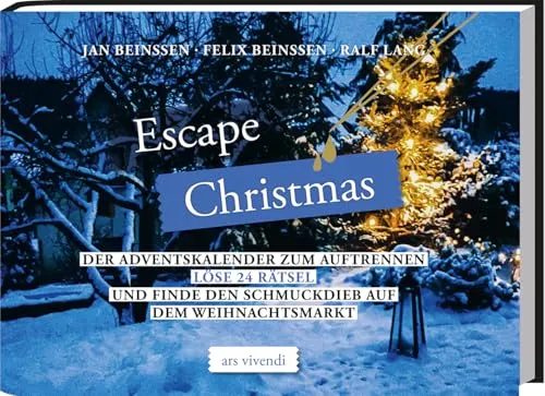 Escape Christmas Adventskalender - Unterhaltungsliteratur: 24 spannende Rätsel für den ultimativen Adventsspaß und zur Kriminalermittlung auf dem Weihnachtsmarkt.