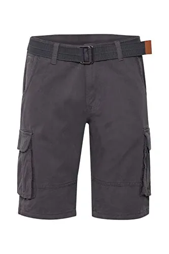 Indicode Costa Cargo Shorts XL in Dark Grey - Activewear-Shorts für Herren mit coolem Camouflage-Look, zwei Cargotaschen und nachhaltig produzierter Baumwolle – perfekt für den Sommer!