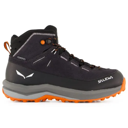 Salewa MTN Trainer 2 Mid PTX Kinder Wanderschuhe - Dunkel Grau - Größe 30 - Wanderschuhe für Kinder, wasserdicht und robust, perfekt für Abenteuer in der Natur.
