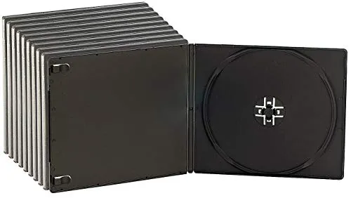 PEARL CD Hülle: CD Slim Soft Boxen im 10er-Set, 7 mm, schwarz (Leere Hüllen, Hüllen Jewel Case, Box)