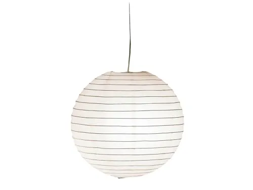 meineWunschleuchte Japanische Papier Kugellampe Pendelleuchte in Weiß - Durchmesser Ø40cm