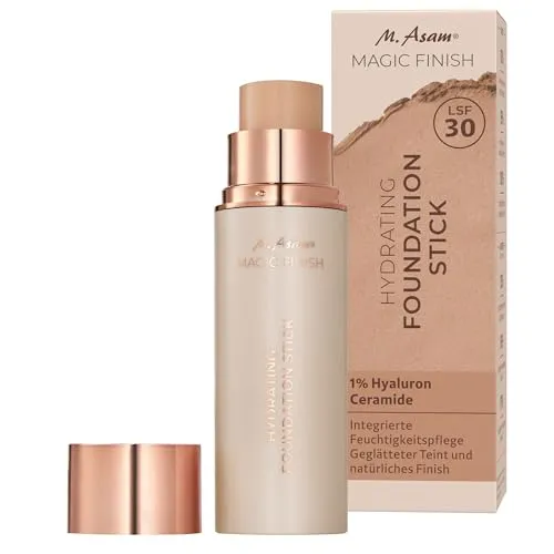 M. Asam MAGIC FINISH Hydrating Foundation Stick, Creamy Nude (12g) - 2-in-1 Foundation Stick für einen natürlichen Teint mit leichtem bis mittlerem Finish. Angereichert mit feuchtigkeitsspendenden Inhaltsstoffen sorgt er für ein glattes Hautbild und schützt mit SPF 30.
