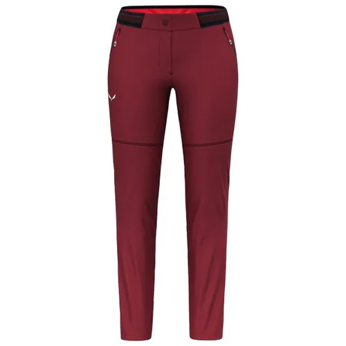 Salewa Women's Pedroc 2 Durastretch Zip Off Pant - Trekkinghose rot Gr 34 - Vielseitige Softshellhose für Damen, ideal für Trekking und Wandern. Mit Stretch und Zip-Off-Funktion für optimale Bewegungsfreiheit und Anpassungsfähigkeit.