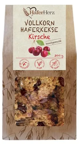HaferHerz Volkorn Haferkekse Kirsche handgemachte 300g