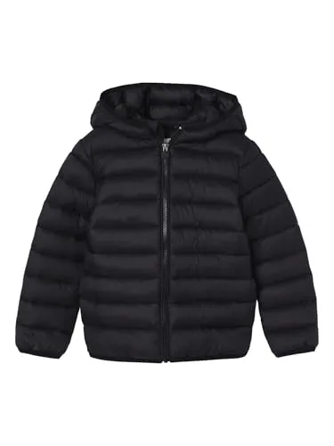 Vertbaudet Jungen Light-Steppjacke mit Kapuze und Recycling-Polyester schwarz 140