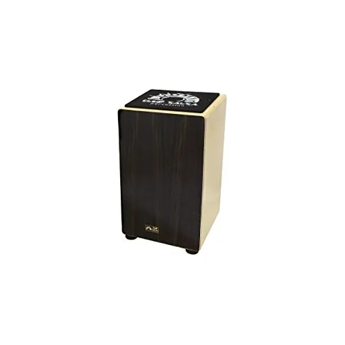 GEWA F830108 Cajon aus Ebenholz - Handgefertigte Cajon mit echtem Holz und verstellbaren Saiten für individuellen Klang. Inklusive praktischer Tasche mit Griff und Rucksackträgern für einfachen Transport.