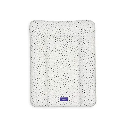 BONKY® Wickelauflage 50x70 cm - weiche Wickelunterlage - Baby Wickeltischauflage - Wasserdischt - Abwaschbar - Made in EU - 100% Oeko TEX - Punkte