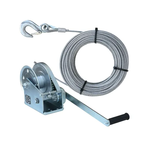 Seilwinde Forstwinde Winde 800kg Nennlast mit 20m Drahtseil D5mm 7x19 inkl.Haken