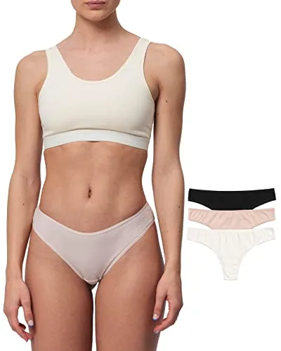 Snocks Brazilian Slip Damen aus Bio-Baumwolle (3er Pack) - Perfekte Passform & Komfort für jeden Tag - Funktionsunterwäsche: Der Brazilian Slip aus Bio-Baumwolle bietet eine perfekte Passform ohne einschneidendes Gummiband und sorgt für ein angenehmes Tragegefühl den ganzen Tag.