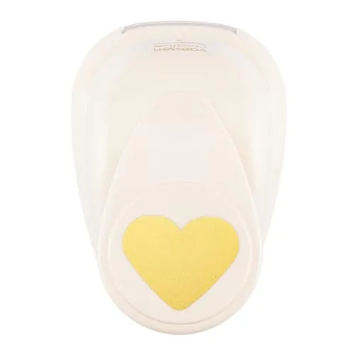Vaessen Creative Motivstanzer Mittel Herz 1 Ø2,5cm, Medium, white