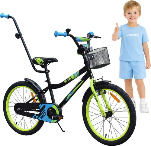 Kinderfahrrad 20 Zoll Schwarz-Grün für Jungen