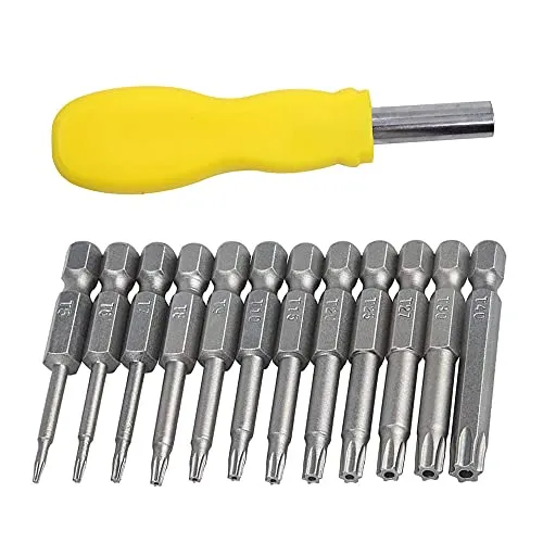 Torx Bits Schraubendreher Set 12-teilig mit Magnet