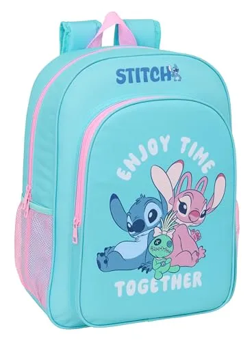 Stich Schulrucksack für Kinder, Kinderrucksack, anpassbar an den Kinderwagen, ideal für Kinder im Schulalter, bequem und vielseitig, Qualität und Widerstandsfähigkeit, 33 x 14 x 42 cm