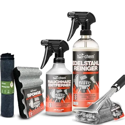 bio-chem Grillreiniger Set 5-teilig: Effiziente Reinigung für Grill & Edelstahl