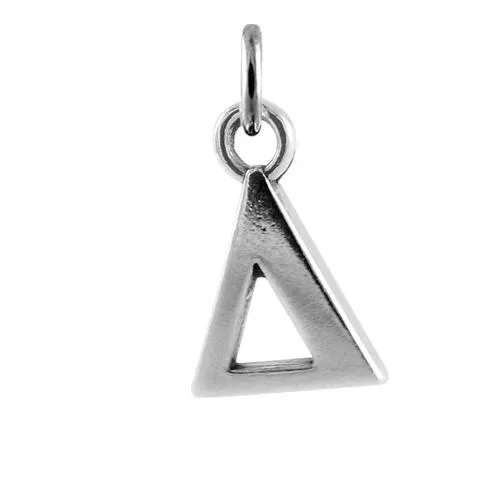 TheCharmWorks Sterling-Silber Griechisch Buchstabe Delta Charmanhänger Charm