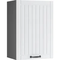 Vicco Hängeschrank Fame-Line, Weiß Landhaus/Anthrazit, 50 cm - Hängeschrank in Weiß Landhaus und Anthrazit für stilvolle Küchen. Mit Soft-Close-Scharniere und flexibler Konfiguration für individuelle Küchenträume.