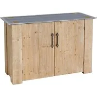 Sideboard MCW-L76, Kommode Schrank aus massivem Holz