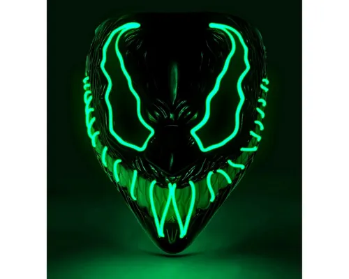 Widmann S.r.l. Kostüm WIDMANN LED Monstermaske grün von Widmann