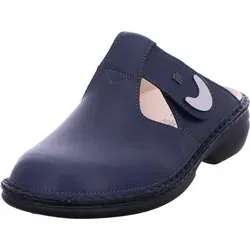 Finn Comfort Belem Damen Clogs - Größe 37 EU - Hochwertige Clogs aus glattem Rindleder in stilvollem Blau, ideal für Komfort und Unterstützung im Alltag.