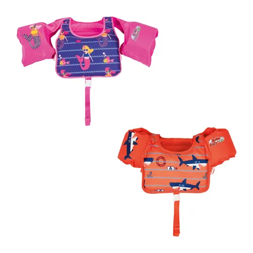 Bestway Swim Safe ABC Schwimmhilfe Stufe B für Kinder 3-6 Jahre - Schwimmhilfen mit komfortablem Textilbezug und UPF 50+ Sonnenschutz, ideal für sicheres Schwimmen und Spielen im Wasser. Verstellbare Gurte für optimalen Sitz.